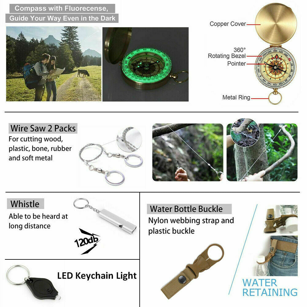14-in-1 Survival Kit – Outdoor & Camping Gear