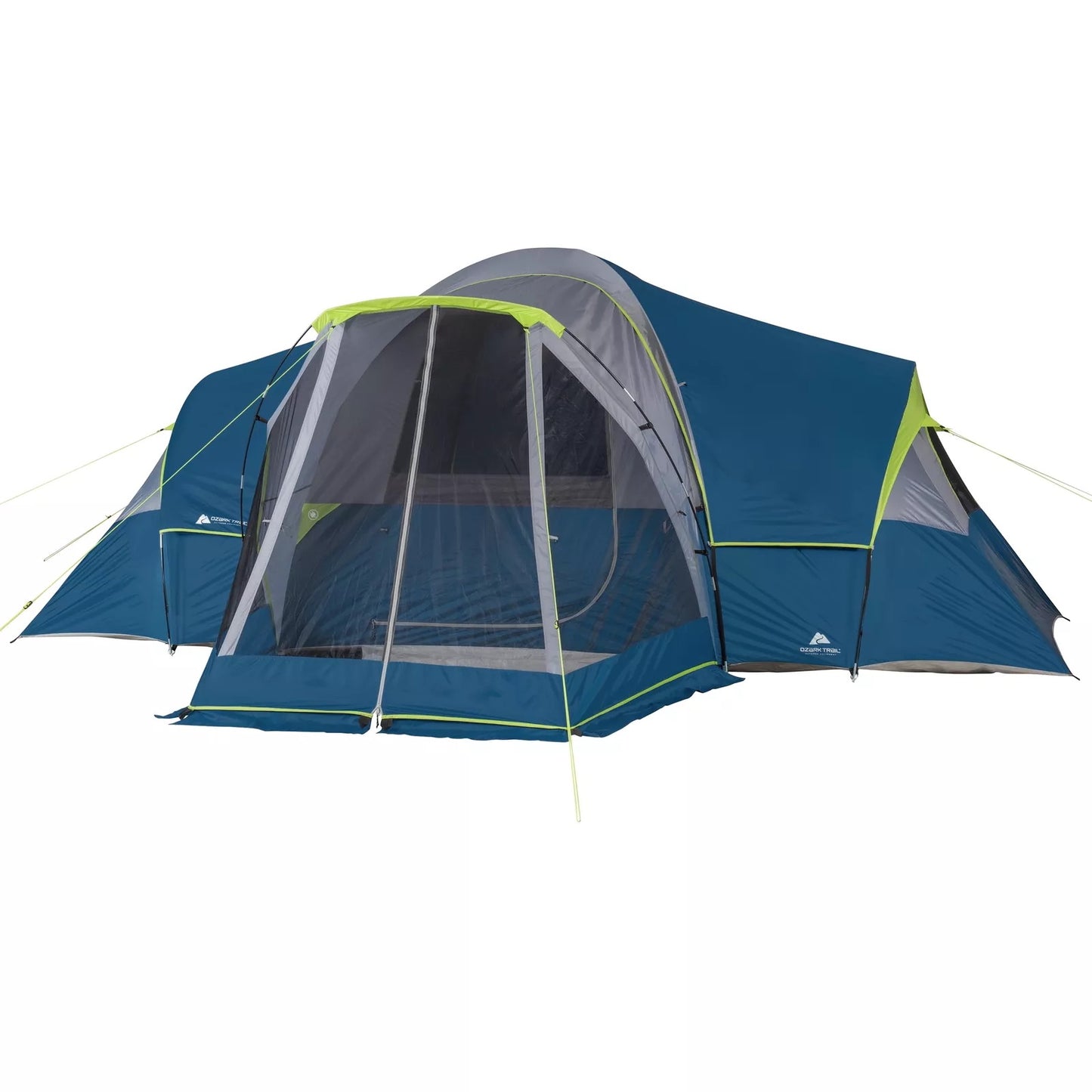 10-Person Modified Family Dome Tent with Screen Porch, 3 Rooms, Outdoor Camping